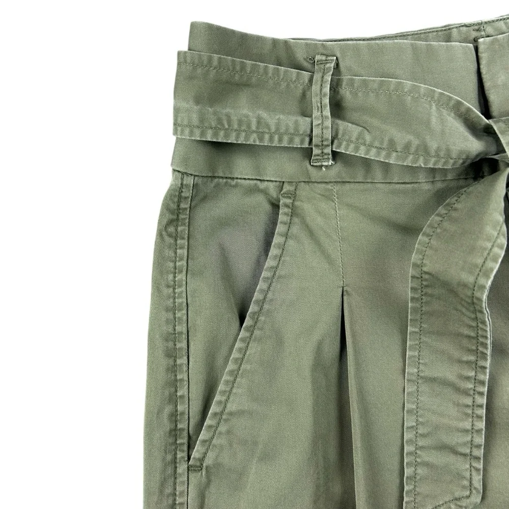 Polo Ralph Lauren Womens Belted Tapered Leg Pleated Pants Size 0 Green Preppy Gr - Picture 4 of 16
